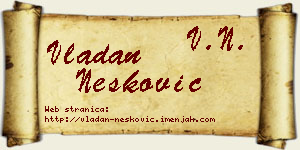 Vladan Nešković vizit kartica